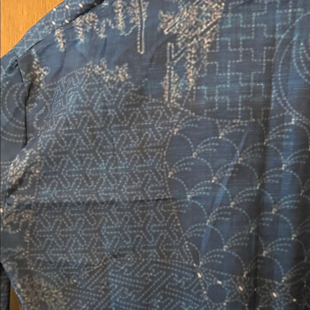 Indigo Patchwork Open-Front Kimono Jacket - image 4